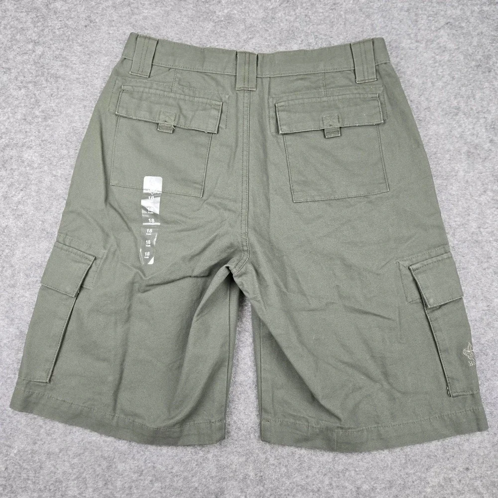 Boy Scouts of America Youth Canvas Shorts Size‎ 18 Uniform Green Fits 28 x 9 BSA